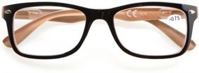 img 3 attached to Stylish Eyekepper Classic Vintage Style Reading Glasses, Black-Brown: Enhance Your Reading Experience