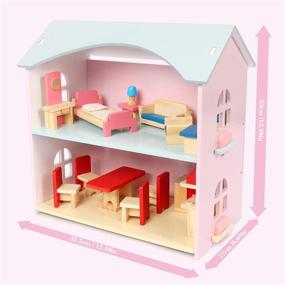 img 1 attached to Pretend Play Toddler Dollhouse Furniture Accessories