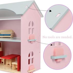 img 2 attached to Pretend Play Toddler Dollhouse Furniture Accessories