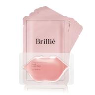 🍓 brillie lip care gel patch mask | peach, blueberry, honey, ceramide, grape seed oil | revitalize & hydrate lips | prevent peeling, chapping & dryness logo