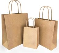 🛍️ versatile eco-friendly kraft shopping bags with handles - 75 pcs bulk gift bags in assorted sizes - ideal for retail and craft needs logo