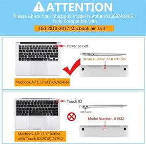 img 3 attached to 🌻 Macbook Air 13 Inch Case (2017) and Macbook Air Case 13 Inch - Keyboard Cover, Screen Protector - A1466 / A1369 2012-2017 (Sunflower)