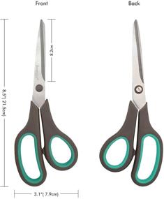 img 3 attached to Craft Office Scissors Bulk Pack: 12 Pack All Purpose Scissors for Office and School Supplies, 8.5'', Sharp Blade, Durable, Comfortable Grip