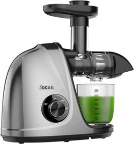 img 4 attached to 🍏 Jocuu Slow Juicer Masticating Juicer with 2-Speed Modes, Cold Press Juicer Extractor Easy to Clean, Quiet Motor, Reverse Function, Brush and Recipes Included, for Fruits and Vegetables