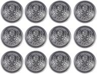 🔘 12pcs metal domineering skull buttons for casual suits & windbreakers - tvoip 25mm casual buttons logo