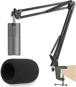 img 4 attached to 🎙️ Enhance Your Razer Seiren X Mic with the SUNMON Boom Arm and Pop Filter Set!