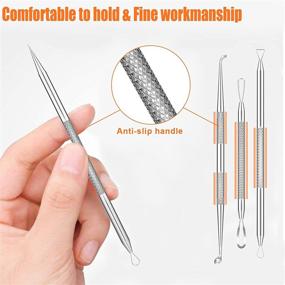 img 3 attached to 15-Piece Blackhead Remover Tools Set, Pimple Popper Kit, Acne Extractor Tool, Professional Stainless Steel Pimple Acne Blemish Removal Set with Metal Case – Latest 2021