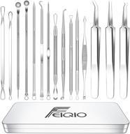 15-piece blackhead remover tools set, pimple popper kit, acne extractor tool, professional stainless steel pimple acne blemish removal set with metal case – latest 2021 logo