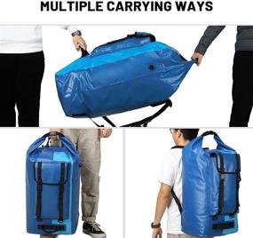 img 3 attached to 🎒 MIER 60L/150L Roll Top Dry Bags Duffel - Extra Large Waterproof Backpack Gear for Men and Women: Ideal for Kayaking, Hiking, Travel, and Camping