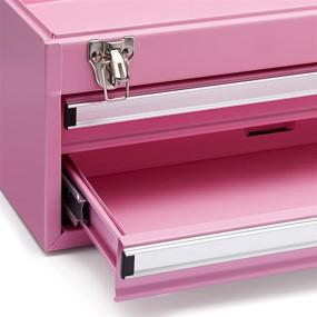 img 1 attached to Высококачественный комод-органайзер из стали Amazon Basics с двумя выдвижными ящиками, окрашенный в потрясающий розовый цвет. Стильное решение для хранения.