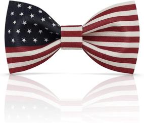 img 4 attached to 🎀 Lanzonia Bowtie Novelty Boys' Accessories with American Patterns