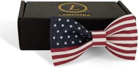 img 3 attached to 🎀 Lanzonia Bowtie Novelty Boys' Accessories with American Patterns