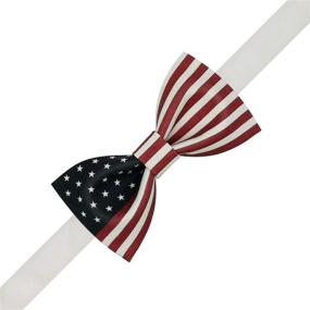 img 2 attached to 🎀 Lanzonia Bowtie Novelty Boys' Accessories with American Patterns