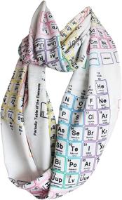 img 1 attached to 🧪 Etwoa's White Chemistry Periodic Table Infinity Scarf – Geeky Scarf for Enhanced SEO