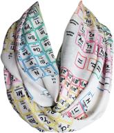 🧪 etwoa's white chemistry periodic table infinity scarf – geeky scarf for enhanced seo logo