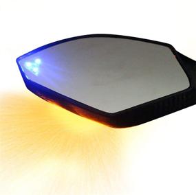 img 2 attached to 🏍️ OKSTNO Universal Motorcycle Indicator 10mm 8mm Rear View Side Mirrors with Integrated LED Turn Signals Ideal for Street Bikes, Cruiser Scooters