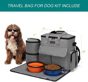 img 1 attached to Ultimate Airline Approved Pet Travel Bag: Weekend Dog Travel Set for Dog and Cat - Organized Tote with Multi-Function Pockets