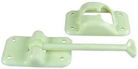 img 2 attached to 🚪 JR Products Plastic T-Style Door Holder - Colonial White, 3-1/2-Inch