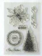 🎄 maguo christmas clear stamps: wreath, pine tree, joy, peace, love - ideal for paper crafts, card making, decorations, and diy scrapbooking! logo