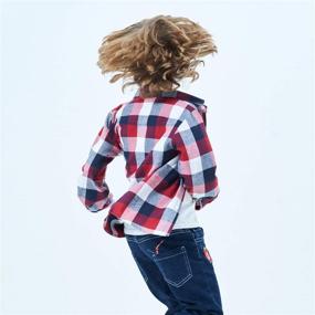 img 2 attached to Premium Little Boys' Flannel Shirts: Amasslove Clothing Collection for Tops, Tees & Shirts