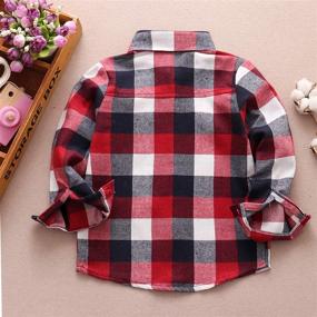 img 3 attached to Premium Little Boys' Flannel Shirts: Amasslove Clothing Collection for Tops, Tees & Shirts