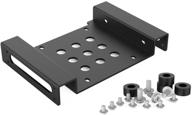 black aluminum 5.25 to 2.5/3.5 inch internal hdd mounting kit with screws and shock absorption rubber washer by orico - enhanced seo logo