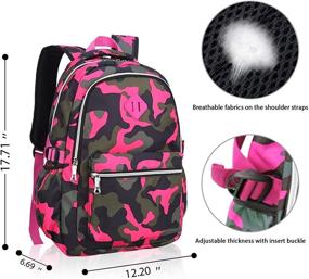 img 1 attached to 🎒 Camouflage Girls Backpack - OuTrade Daypack for Stylish Outdoor Adventures