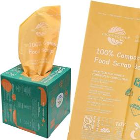 img 4 attached to 🌱 Moonygreen Compostable Trash Bags: 3 Gallon/11.35 Liter, 100 Count | Extra Thick 0.87 Mils | Food Scrap Kitchen Bags | US BPI ASTM D6400 & Europe OK Compost Home Certified