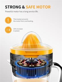 img 2 attached to 🍊 LIMENT 41 Oz Electric Citrus Juicer with Spiral Cone and Powerful Motor - For Orange, Lemon, Lime & other Citrus Fruit. Pour Spout & Easy to Clean. BPA-Free