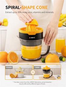 img 3 attached to 🍊 LIMENT 41 Oz Electric Citrus Juicer with Spiral Cone and Powerful Motor - For Orange, Lemon, Lime & other Citrus Fruit. Pour Spout & Easy to Clean. BPA-Free