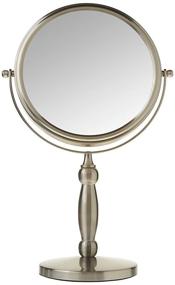 img 2 attached to 💄 Floxite Dual-Sided 1x and 15x Vanity Mirror: The Perfect Brushed Nickel Makeup Accessory