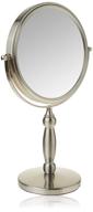 💄 floxite dual-sided 1x and 15x vanity mirror: the perfect brushed nickel makeup accessory logo