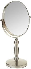 img 3 attached to 💄 Floxite Dual-Sided 1x and 15x Vanity Mirror: The Perfect Brushed Nickel Makeup Accessory