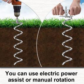 img 3 attached to 🐾 Eurmax 360° Swivel Pet Dog Tie Out Stake with Bonus 17FT Dog Tie Out Cable and Heavy Duty Dog Yard Stake - Rust Proof Anchor for Dogs; Holds Up to 500Lbs Pull Force