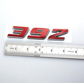 img 1 attached to 🔴 Aimoll 2pcs 392 Emblem, Badge Decal 3D Logo for Dodge 392 (Red)