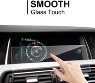 lfotpp 10.2-inch rectangle tempered glass protector replacement for 5 series / 7 series car navigation infotainment center touch screen logo