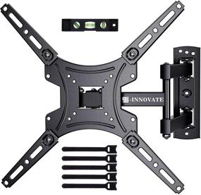 img 4 attached to 📺 Versatile Swivel Tilt Arm TV Wall Mount Bracket for 13-55 Inch LCD LED OLED Flat Curved Screens up to 66lbs Max VESA 400x400mm - Ideal for Single Stud Installation by ERGO-INNOVATE