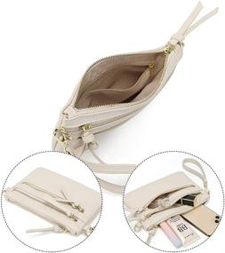 img 1 attached to Aitbags Multi Zipper Crossbody Lightweight Functional Women's Handbags & Wallets in Crossbody Bags