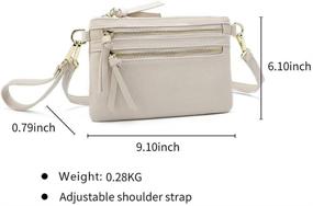 img 3 attached to Aitbags Multi Zipper Crossbody Lightweight Functional Women's Handbags & Wallets in Crossbody Bags