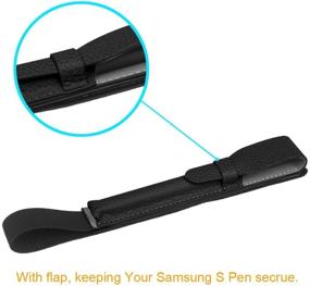 img 3 attached to Fintie S Pen Holder - Premium Vegan Leather Sleeve Pouch for Samsung S Pen, Compatible with Galaxy Tab S7 FE/S7 Plus/S7/S6 Lite/S6/S4 - Black