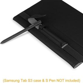img 1 attached to Fintie S Pen Holder - Premium Vegan Leather Sleeve Pouch for Samsung S Pen, Compatible with Galaxy Tab S7 FE/S7 Plus/S7/S6 Lite/S6/S4 - Black
