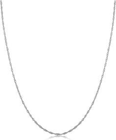 img 4 attached to 💎 Kooljewelry White Singapore Chain Necklace: Ultimate Girls' Jewelry Piece