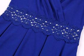 img 1 attached to IHOT Sleeveless Embroidery Bridesmaids Pockets Blue L