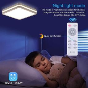 img 2 attached to 🔆 Oeegoo 10 Inch LED Ceiling Light: Dimmable, Color Adjustable, Remote Control, Waterproof - Perfect for Kids Room, Bedroom, Bathroom, Kitchen