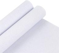 🧵 set of 2 - 14 count big size white aida cross stitch fabric, premium classic reserve aida cloth, 19.6 x 21.6 inch logo