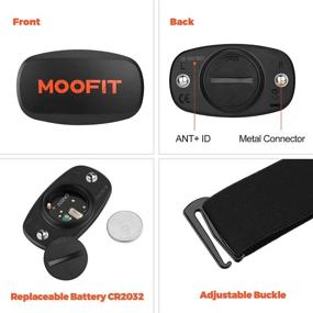 img 1 attached to 📱 MooFit ANT+ Heart Rate Monitor with Chest Strap - Bluetooth HR Sensor, IPX7 Waterproof - Compatible with Zwift, Rouvy, TRX, EliteHRV, Peloton, Strava - iOS & Android Compatible (MooFit App Unavailable)