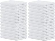 🛀 terry towels salon white 24 pack hand towels set - 100% cotton saloon towel - ultra soft, absorbent, and easy-to-care - gym, spa, and salon use - 16 x 27 inches - maximum softness and durability logo