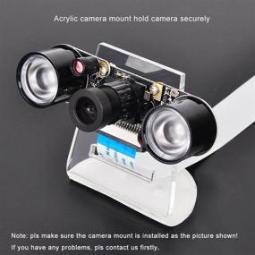 img 3 attached to 📷 MakerFocus Raspberry Pi 4 Camera: Night Vision, Adjustable-Focus, 5MP OV5647 Webcam for Video 1080p, compatible with Raspberry 3 B+/3B, with FFC Adapter Cables, Camera Mount