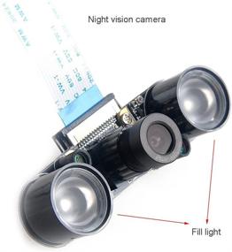 img 2 attached to 📷 MakerFocus Raspberry Pi 4 Camera: Night Vision, Adjustable-Focus, 5MP OV5647 Webcam for Video 1080p, compatible with Raspberry 3 B+/3B, with FFC Adapter Cables, Camera Mount