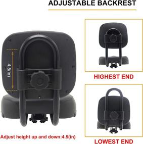 img 1 attached to 🚲 H&amp;ZT Universal Backrest Saddle, Wide 11.5&#34;x9.5&#34; Comfortable Bike Seat Cushion with Backrest, Soft Oversize Tricycle Saddle Replacement